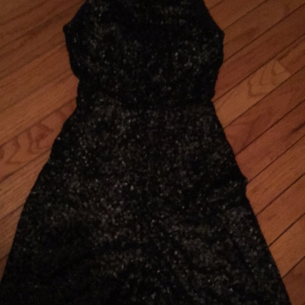 DRESS THE POPULATION BLACK SEQUINED NWOT JUMPSUIT SIZE SMALL - Picture 9 of 11